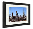 Framed Print, Gas And Oil Refinery Plant Complex Near Detroit