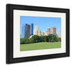 Framed Print, Central Park And Manhattan Skyline At Spring Time New York City