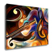 Gallery Wrapped Canvas, Abstract Painting On Subject Of Music And Rhythm