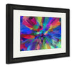 Framed Print, Abstract Coloring Gradients With Visual Cubism And Pinch Effects