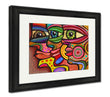 Framed Print, Abstract Diverse Faces