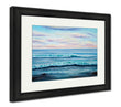 Framed Print, Original Oil Painting Showing Ocean Or Seashore Or Beach On Canvas Modern