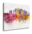Gallery Wrapped Canvas, Riyadh V2 Skyline Artistic Abstract In Watercolor