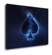 Gallery Wrapped Canvas, Playing Card Spade Symbol Abstract Night Sky