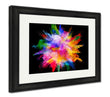 Framed Print, Explosion Of Colored Powder Isolated On Black Power And Art Concept Abstract