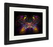 Framed Print, Decorative Colorful Fractal Butterfly Abstract Fractal Purple Decorative